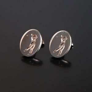 Vintage Swank Golf Cufflinks Golfer Golfing